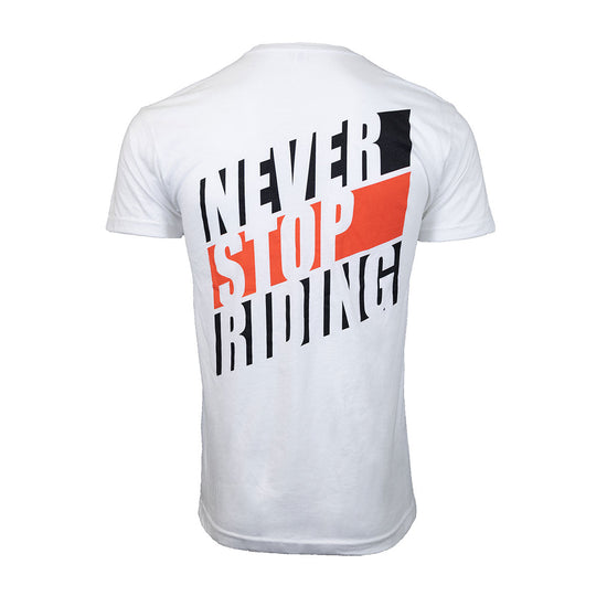 T-Shirt Never Stop Riding Back Design